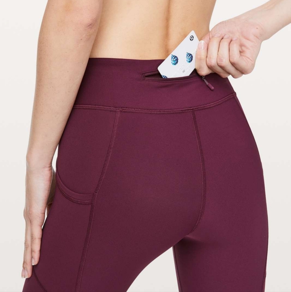 Lululemon Tight Stuff Tight II 25" Legging Deep Ruby Sz 4 - Picture 3 of 15